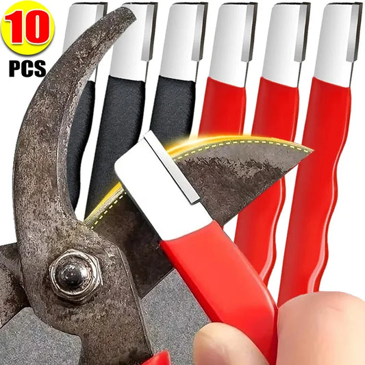10/1PCS Portable Quick Sharpener Handheld Knife Grinding Stone Steel Sharpener for Axe Scissors Pocket Kitchen Garden Tools