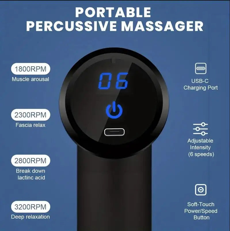 Mini Massage Gun – Portable Deep Tissue Percussion Massager for Body, Back, Neck & Legs