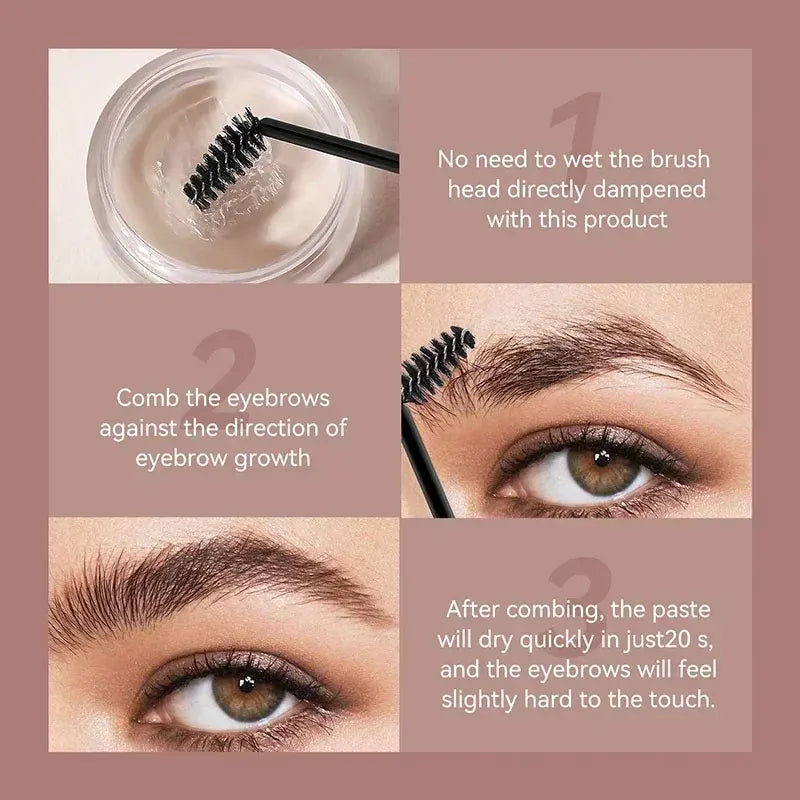 1Pcs Waterproof 3D Eyebrow Styling Cream Quick-Drying Makeup Eyebrow Sculpt Soap Natural Wild Brow Pomade Setting Gel Wax