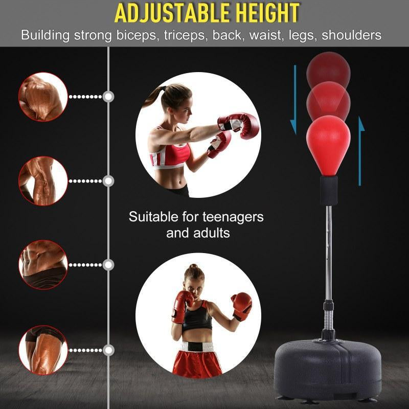 High quality boxing punching bag for training with adjustable height 360° bounce, portable for stress relief and fitness