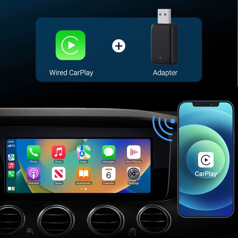 2025 NEW Wireless Carplay Adapter Android Auto 2In1 Smart Mini Box WIFI BT Auto Connect for Toyota Volvo Benz MG Kia MAZDA FORD