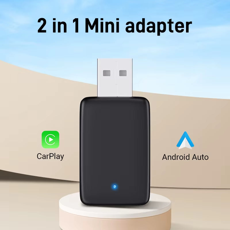 2025 NEW Wireless Carplay Adapter Android Auto 2In1 Smart Mini Box WIFI BT Auto Connect for Toyota Volvo Benz MG Kia MAZDA FORD