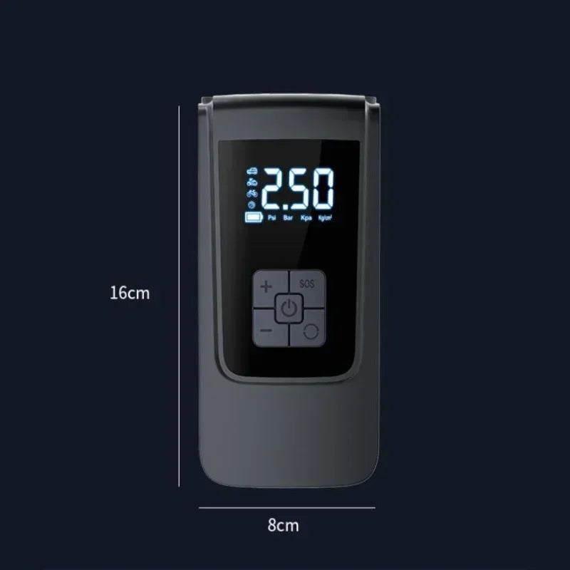 Portable Air Compressor for Car – 12V Electric Tire Inflator for Cars, Motorcycles & Bikes