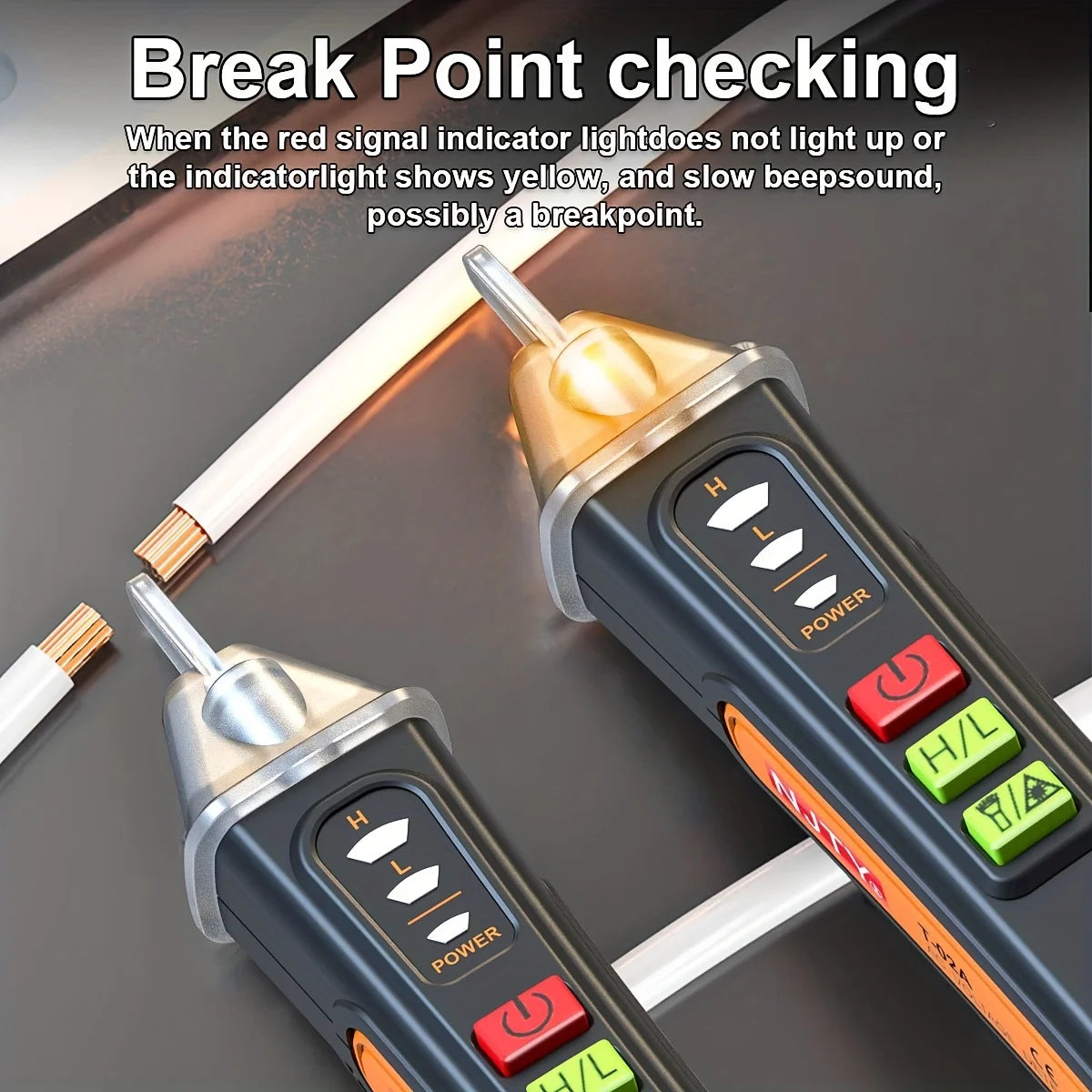 T02A Voltage Detector Electrical Pen AC Voltage Tester Smart Breakpoint Finder 12-1000V Non-Contact T02B Voice Broadcast