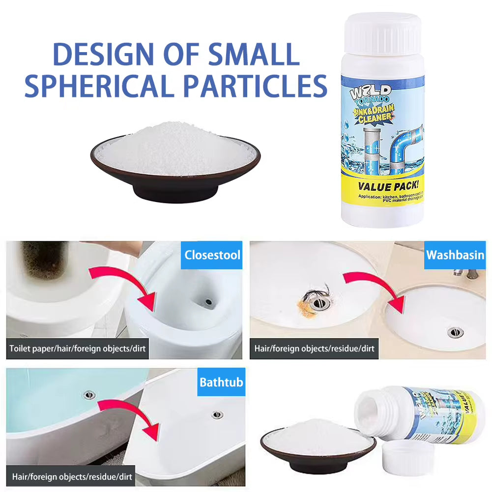 110G Powerful Drain Cleaner – Fast Foaming Kitchen, Sink & Toilet Cleaner