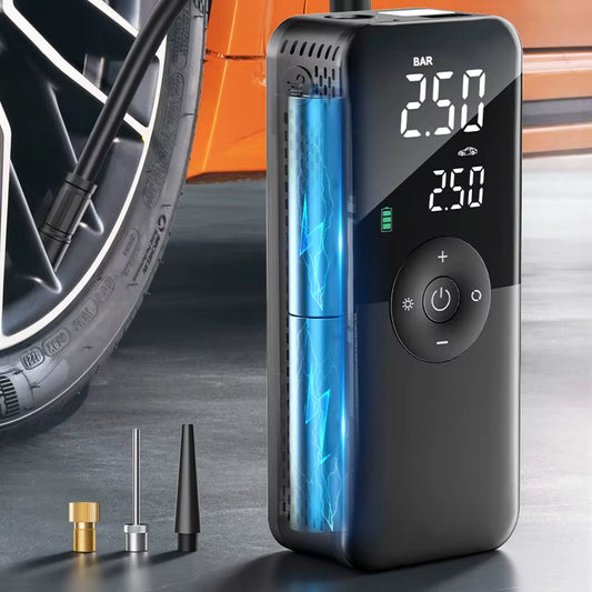 Cordless Digital Tire Inflator – Rechargeable Portable Air Compressor for Car, Motorcycle, Bicycle & Balls
