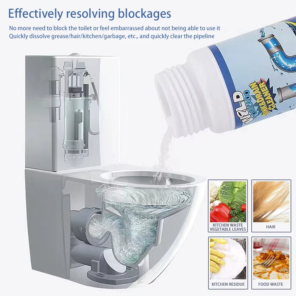 110G Powerful Drain Cleaner – Fast Foaming Kitchen, Sink & Toilet Cleaner